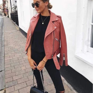 All Saints Pink Leather Jacket